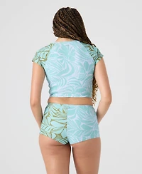 Roxy Women's Cropped Crewneck Swim Short-Sleeves Rashguard