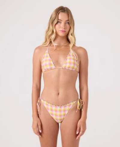 Roxy Check Me Out Mini Tiki Tri Cheeky Bottoms