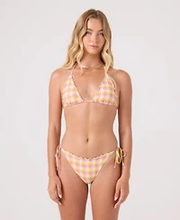 Roxy Check Me Out Mini Tiki Tri Cheeky Bottoms