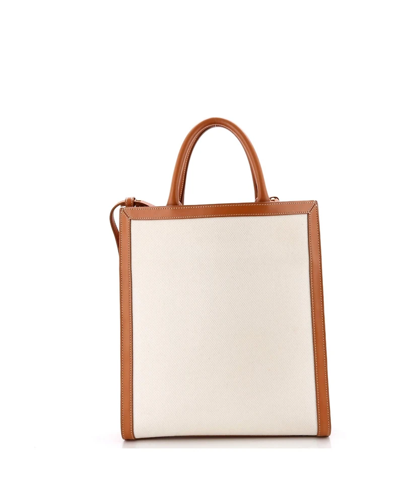 Pre-Owned Celine Small Vertical Cabas Tote Canvas with Leather