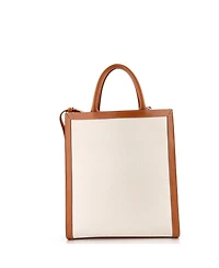 Pre-Owned Celine Small Vertical Cabas Tote Canvas with Leather