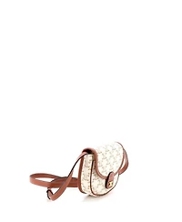 Pre-Owned Celine Mini Besace Flap Bag Triomphe Coated Canvas