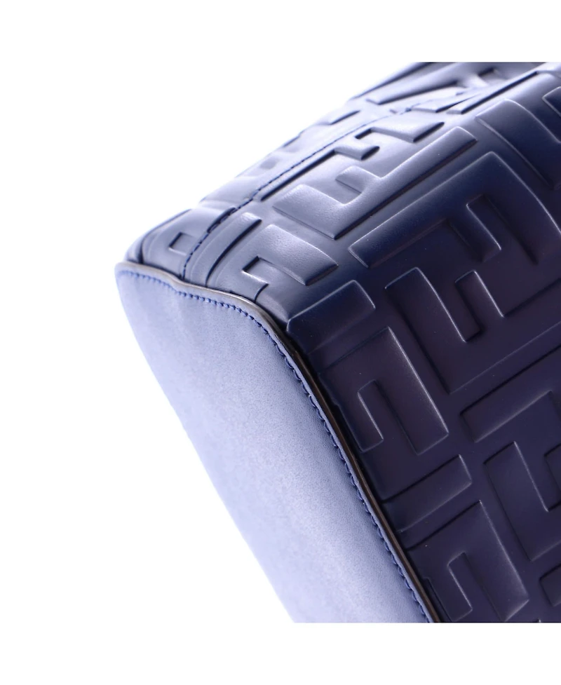 Pre-Owned Fendi Mini Mon Tresor Bucket Bag Zucca Embossed Leather