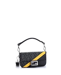 Pre-Owned Fendi Mini Baguette Nm Bag Zucca Coated Canvas and Leather