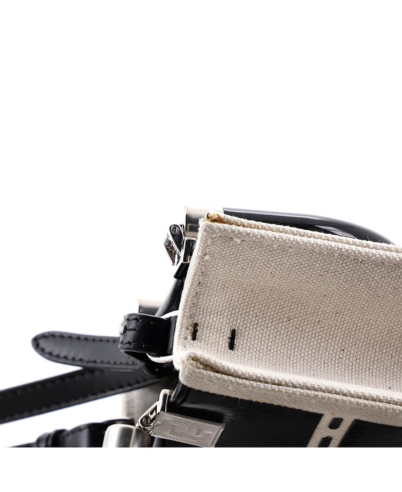 Pre-Owned Fendi Mini Sunshine Shopper Tote Patent and Canvas