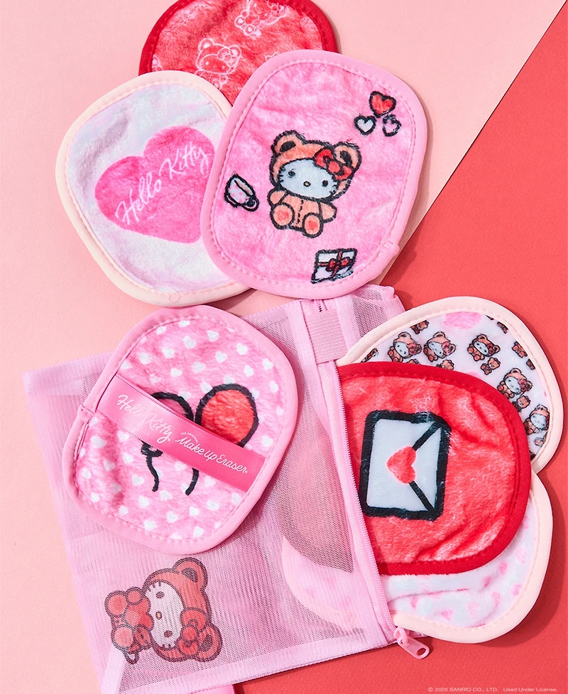 MakeUp Eraser 8-Pc. Hello Kitty Cutie Pie Reusable Makeup Wipe Set
