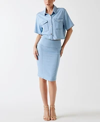 Guess Women's Pencil Knee-Length Denim Skirt