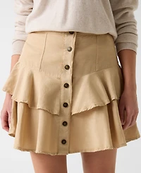 Guess Women's A-Line Tiered Mini Skirt
