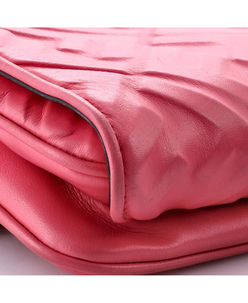 Pre-Owned Fendi Upside Down Bag Zucca Embossed Leather