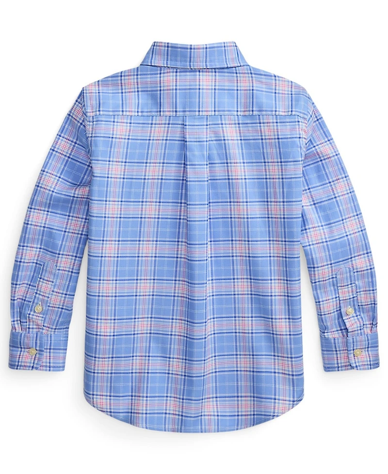 Polo Ralph Lauren Boys' 2T-7 Plaid Performance Oxford Shirt