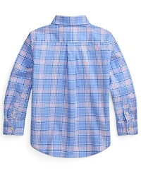 Polo Ralph Lauren Boys' 2T-7 Plaid Performance Oxford Shirt