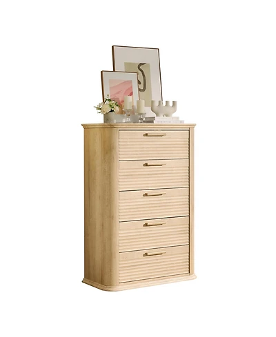 flynama Modern Drawer Dresser Finish Sturdy Construction for Bedroom Living Room Storage