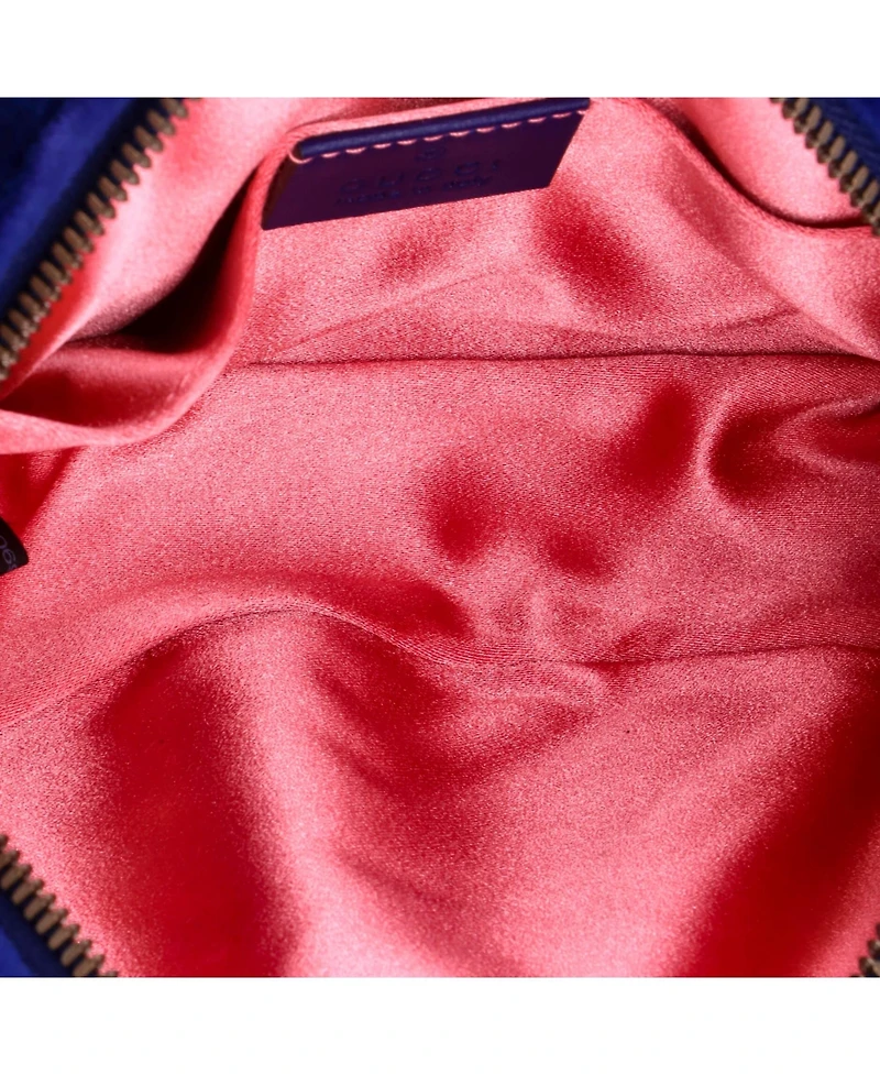 Pre-Owned Gucci Gg Marmont Belt Bag Matelasse Velvet