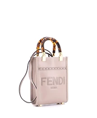 Pre-Owned Fendi Mini Sunshine Shopper Tote Leather