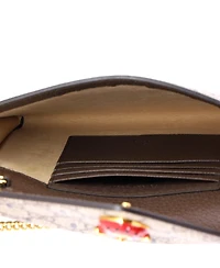 Pre-Owned Gucci Mini Strawberry Wallet on Chain Printed Gg Coated Canvas