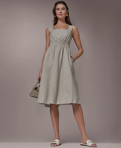 Donna Karan New York Women's Sleeveless Square Neck Dress