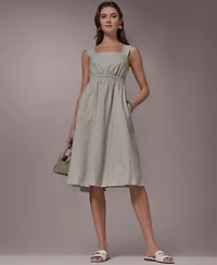 Donna Karan New York Women's Sleeveless Square Neck Dress