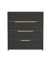 flynama 5 Drawer Modern Dresser Organizer Cabinet for Nursery Home Furniture with Spacious Drawers Easy Assembly Durable B