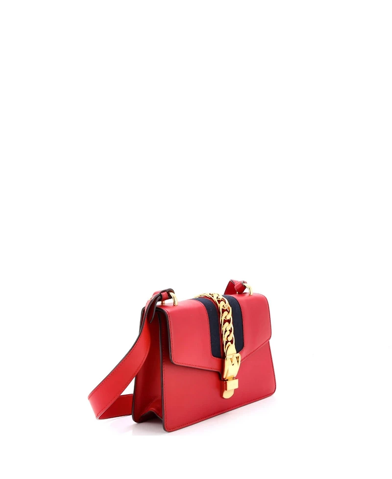 Pre-Owned Gucci Small Sylvie Shoulder Bag Leather