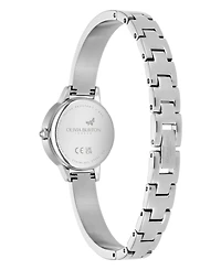 Olivia Burton Women's Mini Classic Silver Tone Stainless Steel Bangle Bracelet Watch, 23mm