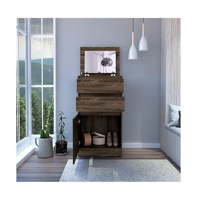 flynama Modern 5 Drawer Dresser Solid Wood Cabinet with Metal Handles for Bedroom Home Office Hallway