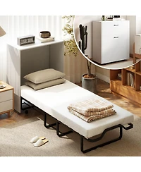 Sugift Cot Size Murphy Bed Folding Design with Lockable Wheels