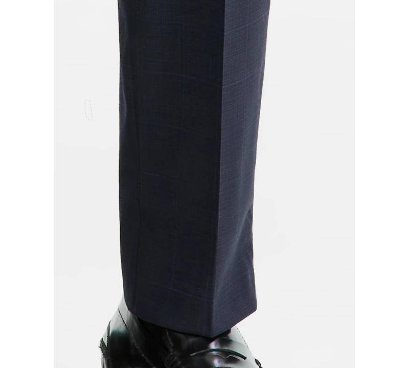 Calvin Klein Men's Slim-Fit Wool-Blend Plaid Suit Pants