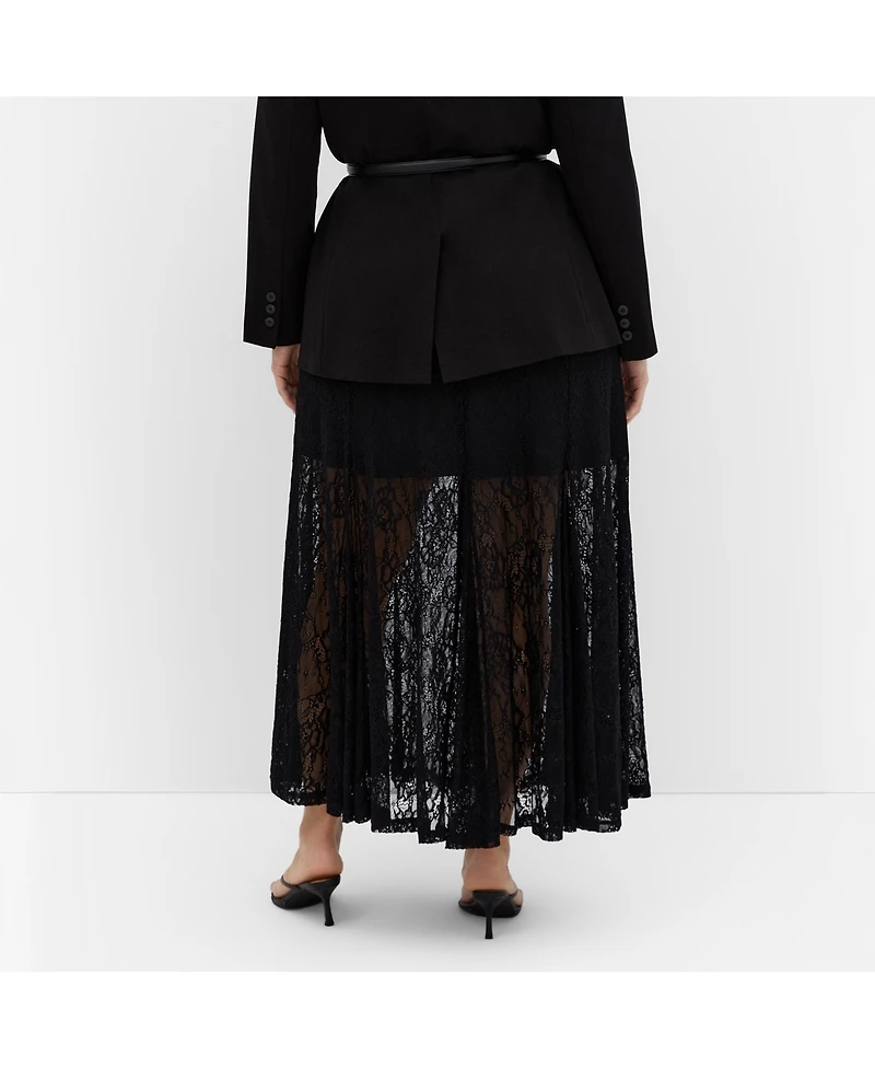 City Chic Women's Lacey Maxi Skirt