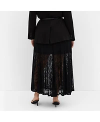 City Chic Women's Lacey Maxi Skirt