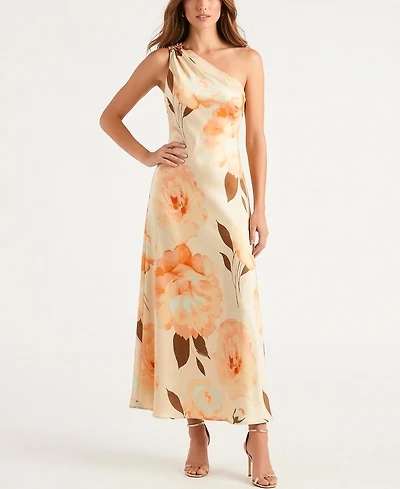 Taylor Women's Floral One-Shoulder Fit & Flare Dress