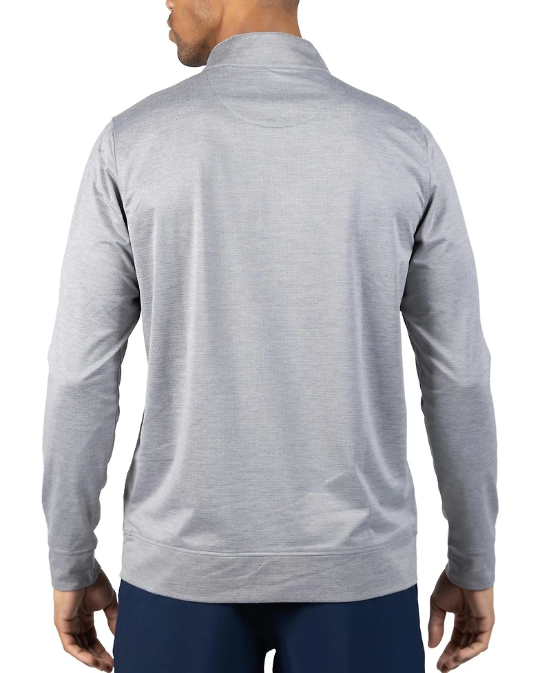 Tailorbyrd Men's Melange Mesh Performance QZip Sweaters