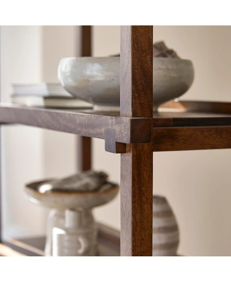 Tikamoon Arko bookcase in solid mango wood