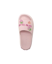 Bebe Big Girls Eva Slide - Lightweight Comfy Sandals with Fruit Charms