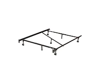 Kings Brand Furniture Steel Bed Frame (Cross Support)