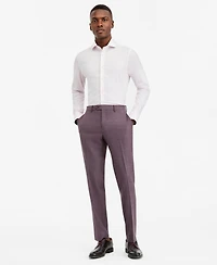 Ted by Baker Men's Modern-Fit Purple Solid Suit Separate Pants