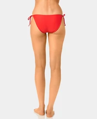 California Waves Women's Star and Stripe Reversible Side-Tie Swim Bottoms