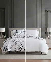 Vera Wang Noir Bouquet Cotton 3-Pc. Duvet Cover Set