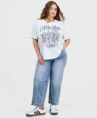 Rebellious One Trendy Plus New York Skyline Short-Sleeve Tee