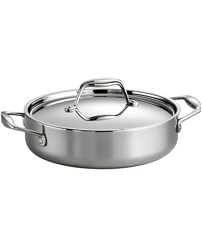 Tramontina Signature 3-Quart Tri-Ply Clad Stainless Steel Braiser with Lid