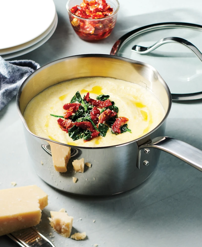 Tramontina Tempo Tri-Ply Base Stainless Steel 3-Quart Sauce Pan with Glass Lid