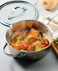 Tramontina Tempo Tri-Ply Base Stainless Steel 3.5-Quart Saute Pan with Glass Lid