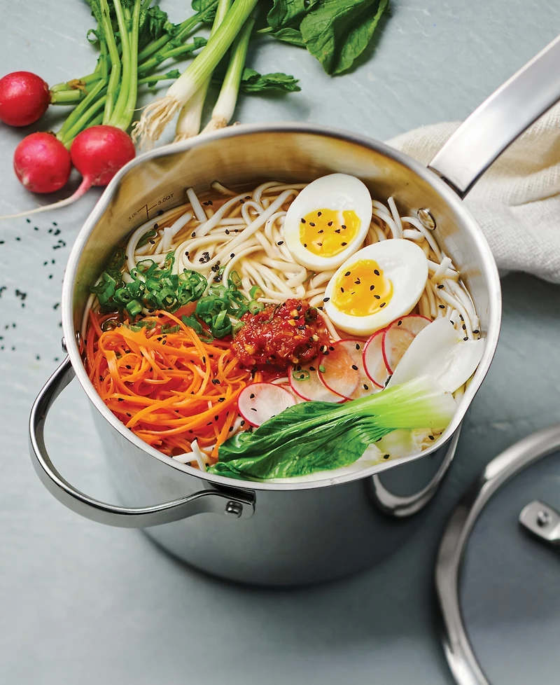 Tramontina Tempo Tri-Ply Base Stainless Steel 4-Quart Sauce Pan with Glass Lid