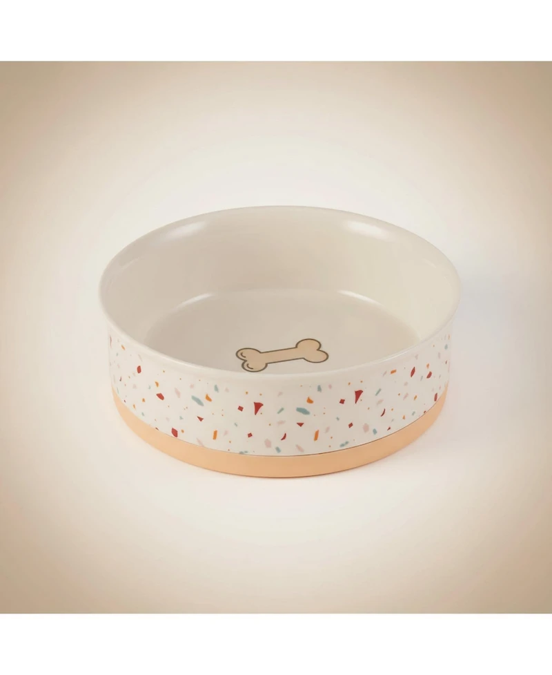 Aronkl Ceramic Pet Bowls Set of 2 Non-Slip Dishwasher Safe for Cats Dogs
