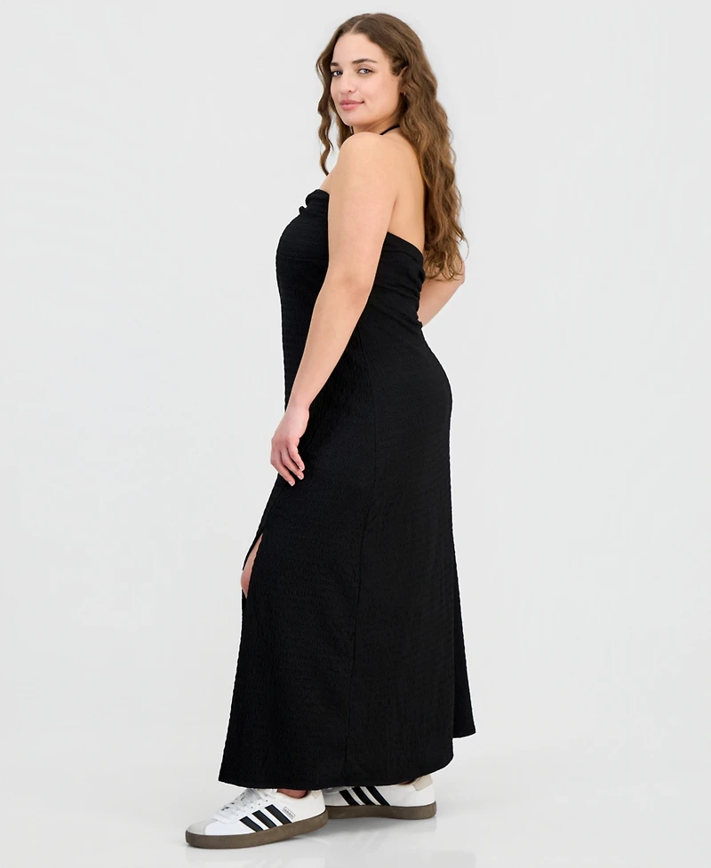 Madden Girl Trendy Plus Halter Bandeau Maxi Dress