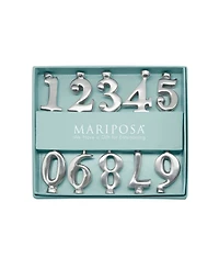Mariposa Aluminum 10-Pc. Number Candle Holder Set