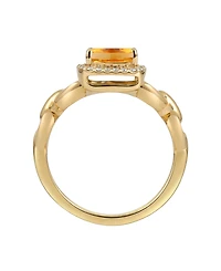 Macy's Amethyst (1-1/2 ct. t.w.) & Lab Grown White Sapphire (1/4 Ring 14k Gold Over Sterling Silver (Also Available Multi-Stones)