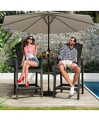 gaomon Outdoor Bar Height Adirondack Chairs with Connecting Tray, Balcony Chairs, Tall