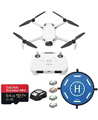 Skyrover S1 4K Drone with Remote Controller, Bundle with 64GB Uhs-i U3 microSDXC Memory Card, 15.7" Landing Pad and Strobe Anti-Collision Light