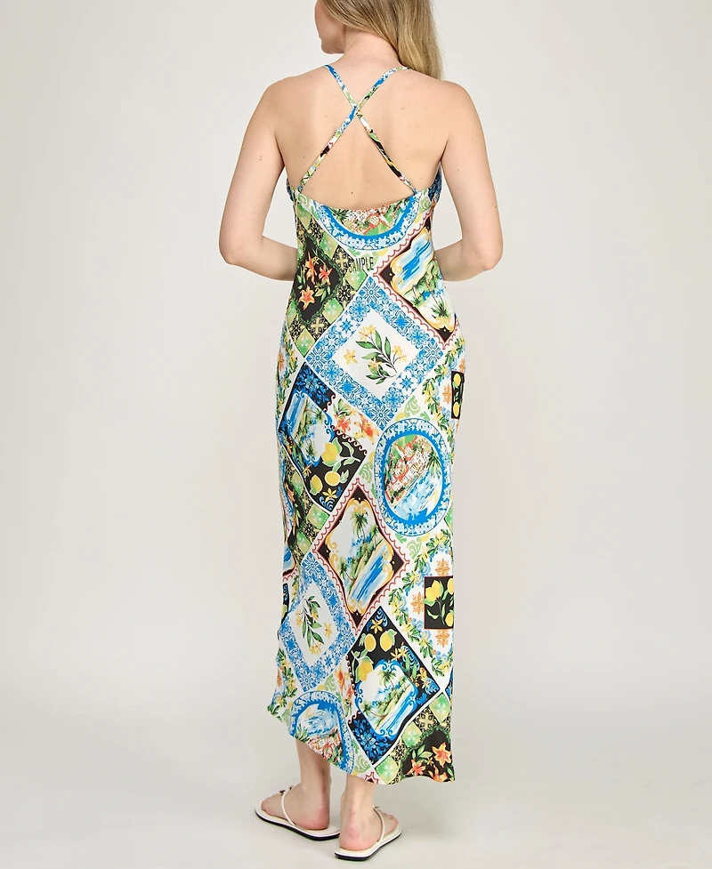 Invitee Women's Strappy Cowl Neck Midi Dress