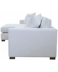 Corine 2-Pc. Chaise Sectional Sofa with Toss Pillows